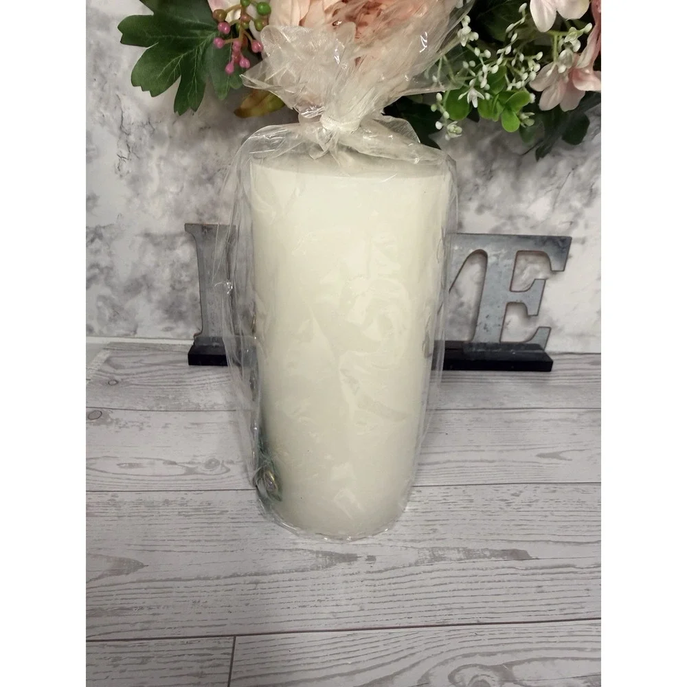 Vintage‎ Pier 1 Imports Peacock Candle Rhinestone Feather Pillar Home Décor Gift
